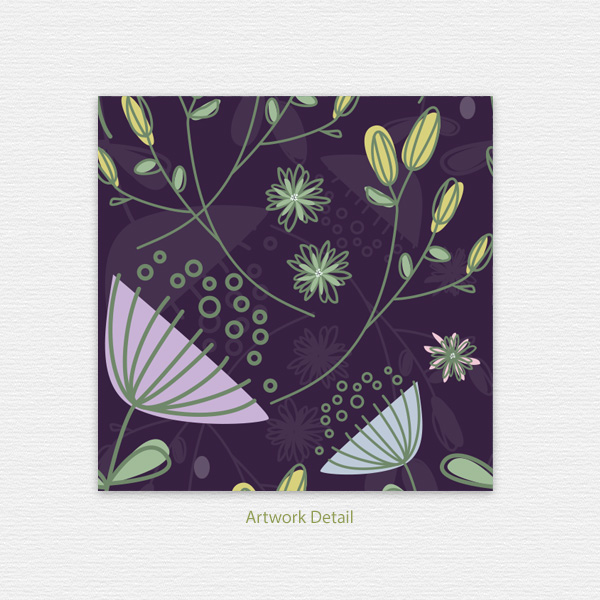 Purple Floral Pattern Gift Card Holder - Image 4