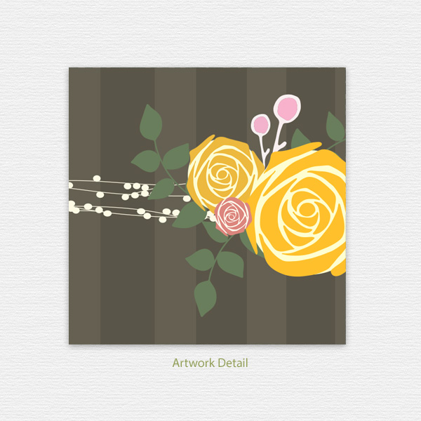 Bouquet with Stripes Gift Card Holder - Image 4