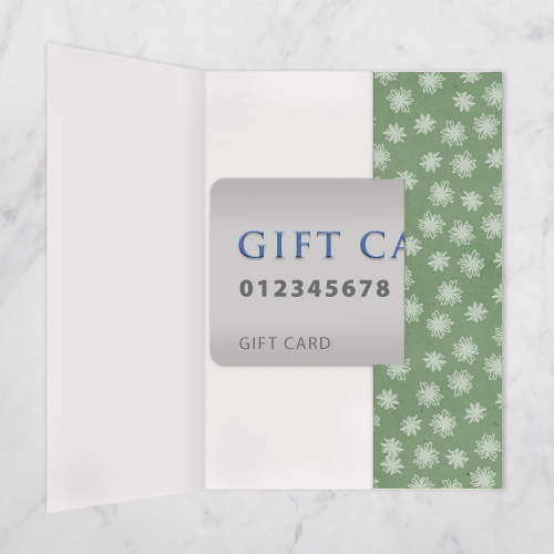 Purple Floral Pattern Gift Card Holder - Image 2
