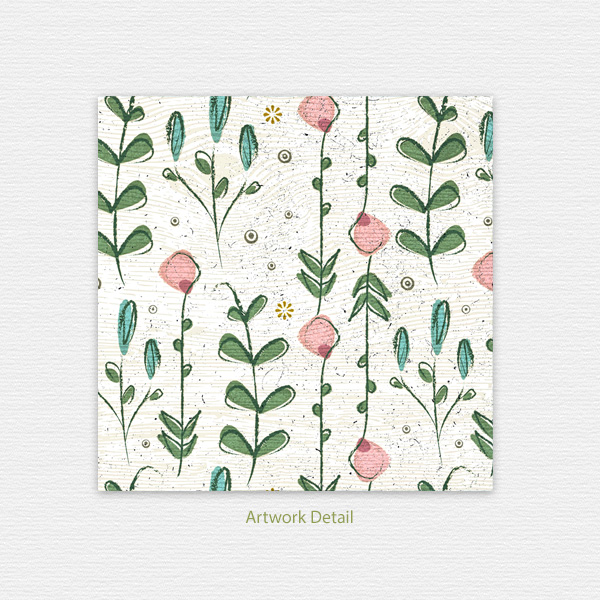 Rustic Flower Pattern Note Card - Image 4